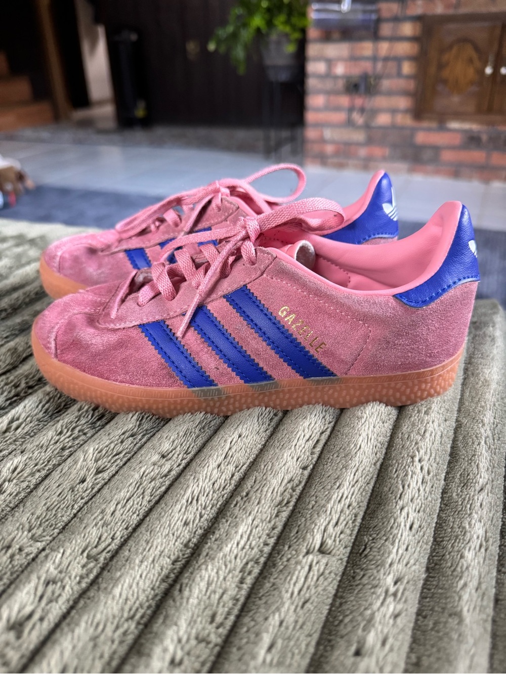 adidas Kids Gazelle Suede Sneakers in Pink and Blue